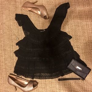 Black layered sleeveless top